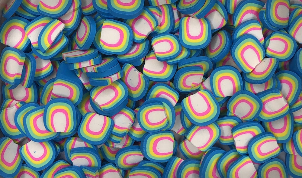 Rainbow Fimo slices