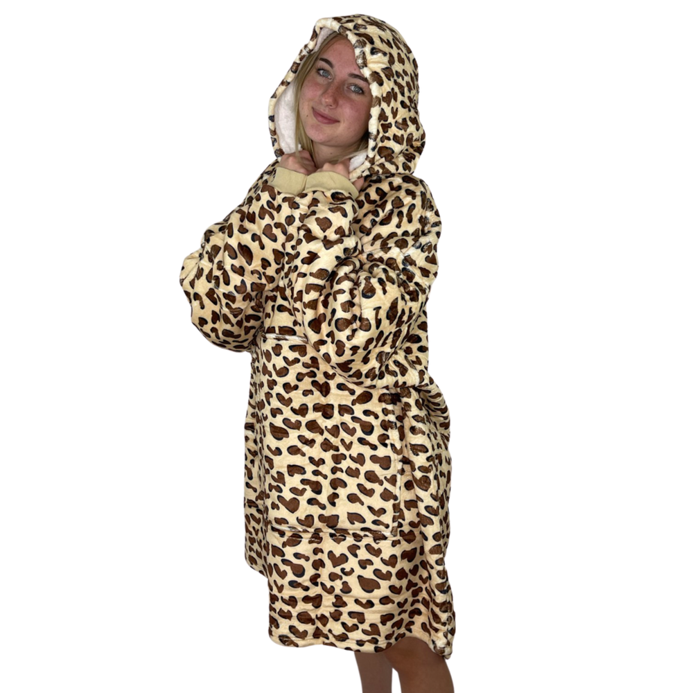 Hoodie Blanket ‚Leopard‘