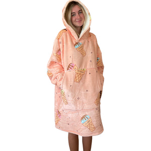 Hoodie Blanket ‚Ice Cream‘