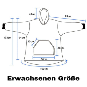 Hoodie Blanket Türkis Tie-Dye